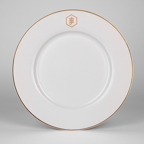 JAN Gold Rimmed Dinner Plate 27cm White Premier Homeware