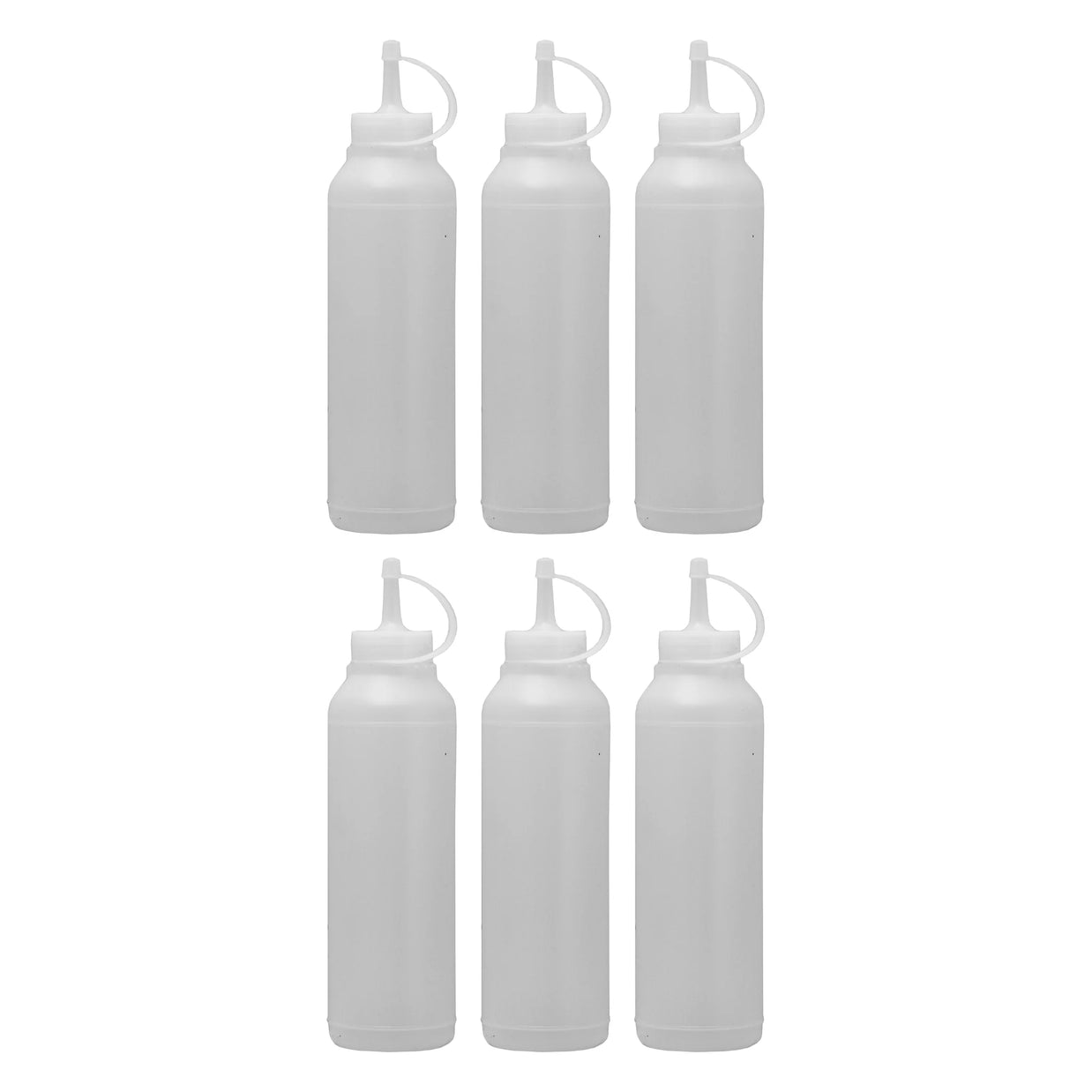 Regent Round Plastic Sauce Bottle 6 Pack