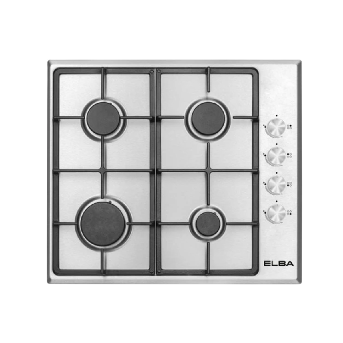 Elba 60cm Stainless Steel 4 Burner Gas Hob