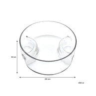 Consol Genoa Glass Serving Bowl with 3 Sections - 250mm