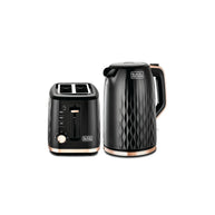 Black & Decker 2200W Electric Kettle & 2 Slice Toaster Breakfast Set