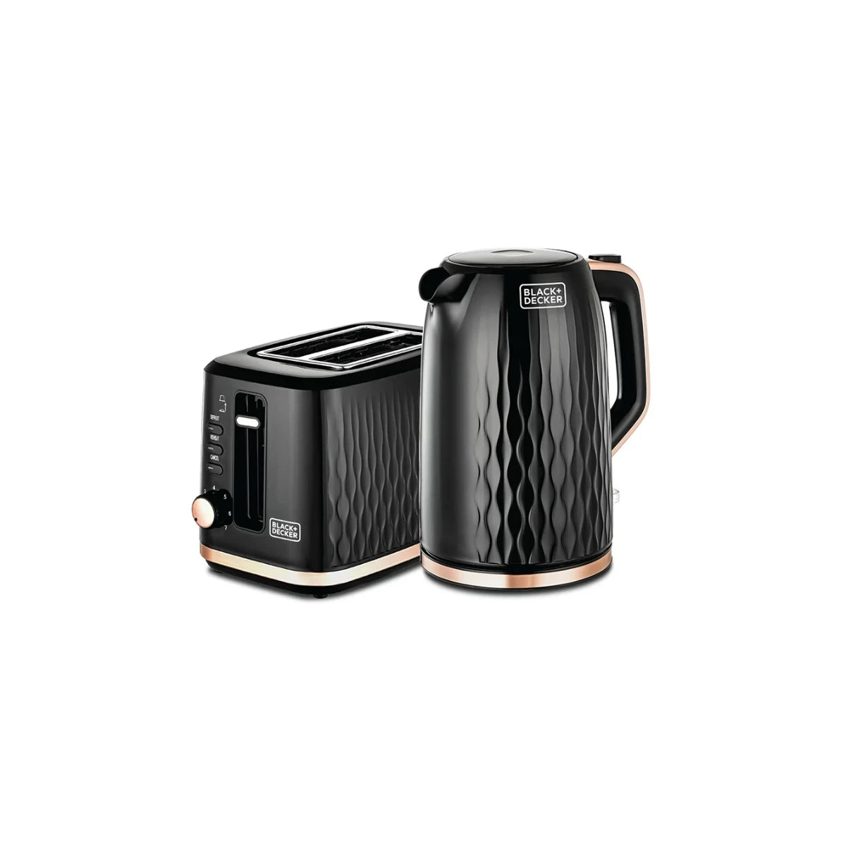 Black & Decker 2200W Electric Kettle & 2 Slice Toaster Breakfast Set
