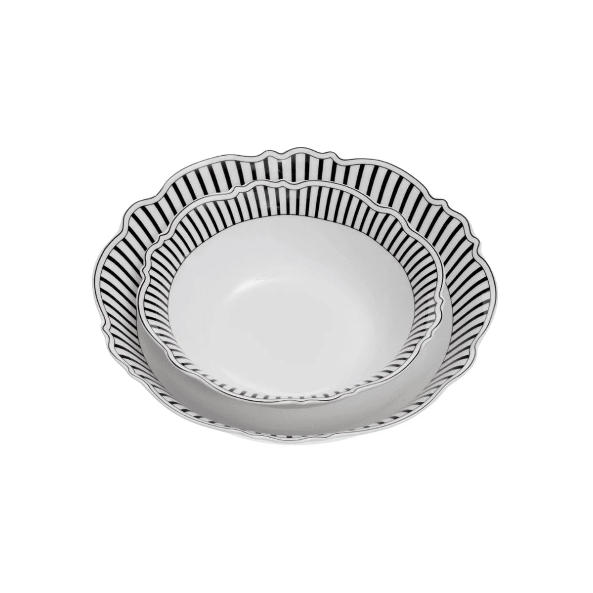 Jenna Clifford Ivory Noir Salad Bowl
