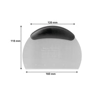Regent Stainless Steel Dough Scraper with Measurements