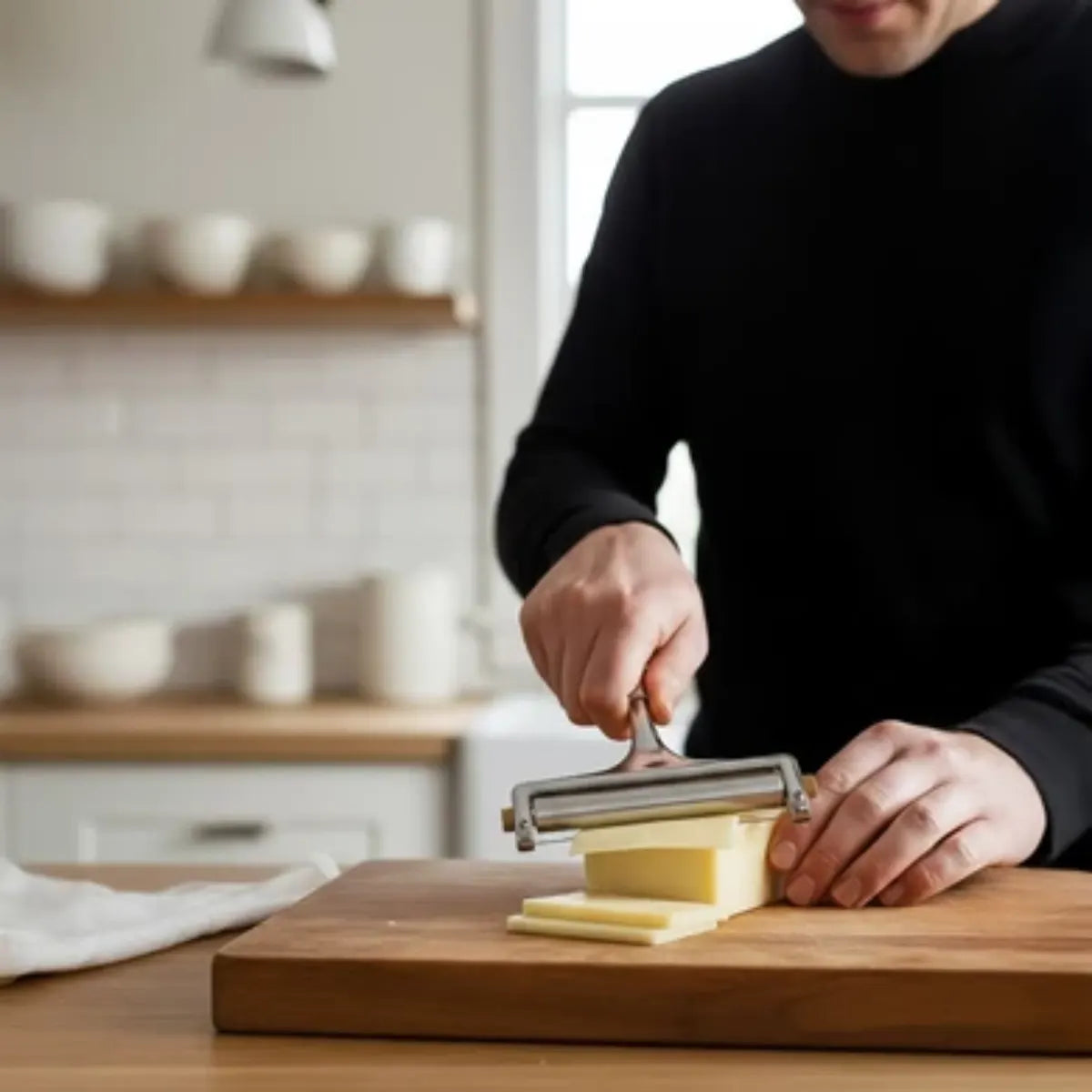  Regent Kitchen Adjustable Cheese Slicer with Stainless Steel Wire - 125mm