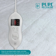 Pure Pleasure Fullfit Sherpa Fleece Electric Blanket With Elastic