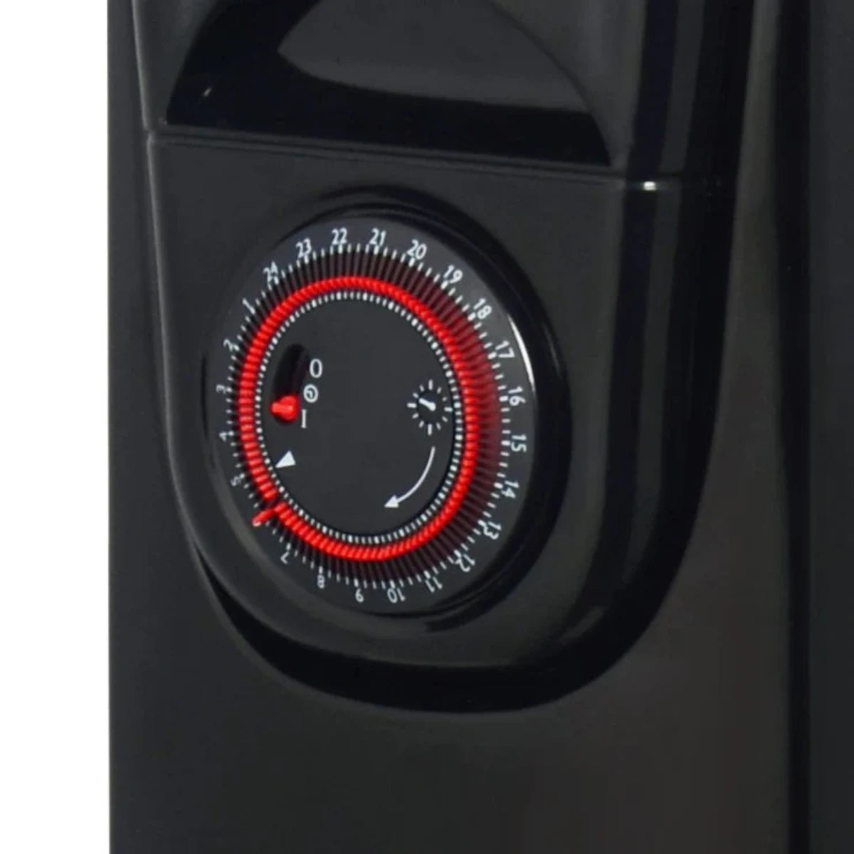 9 Fins 2000W Oil Filled Heater - Timer Function - Glossy Black