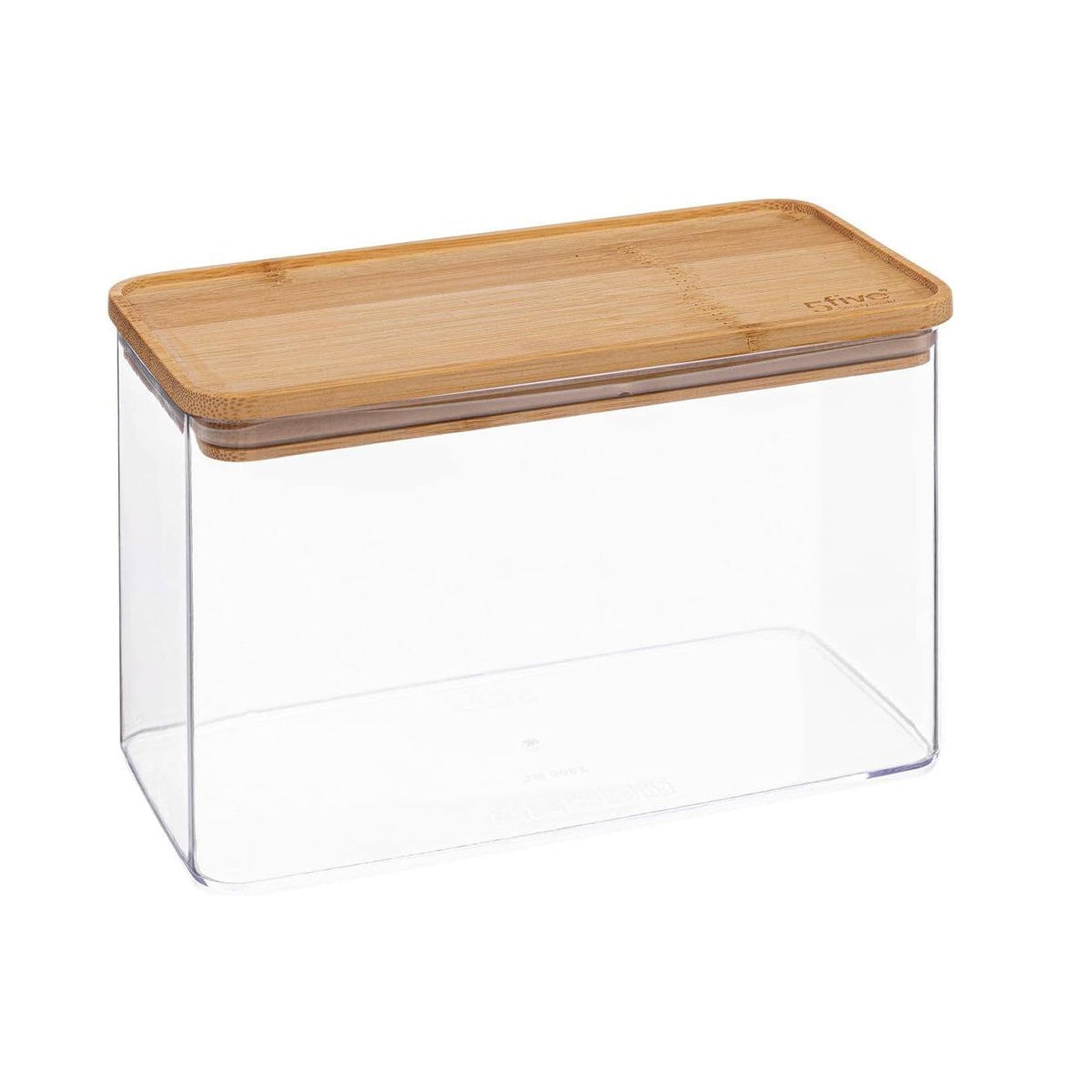 Acrylic Rectangle Storage Container With Bamboo Lid