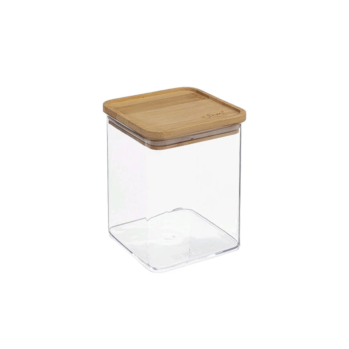Acrylic Square Storage Container With Bamboo Lid