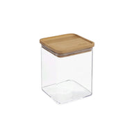Acrylic Square Storage Container With Bamboo Lid