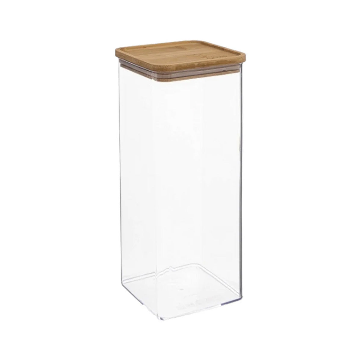 Acrylic Square Storage Container With Bamboo Lid