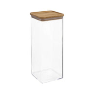 Acrylic Square Storage Container With Bamboo Lid