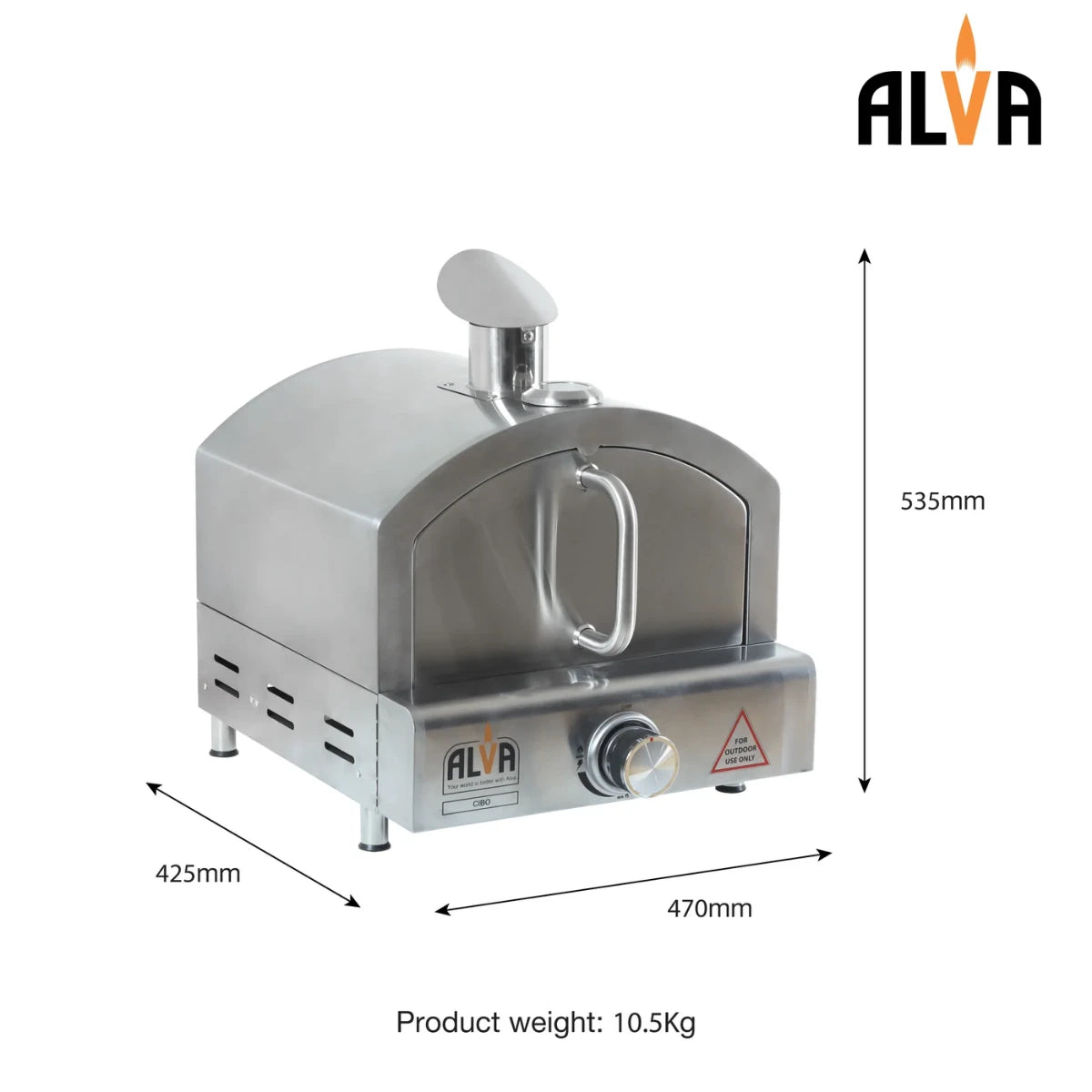 Alva Cibo Stainless Steel Gas Pizza Oven Outdoor Pizza Oven