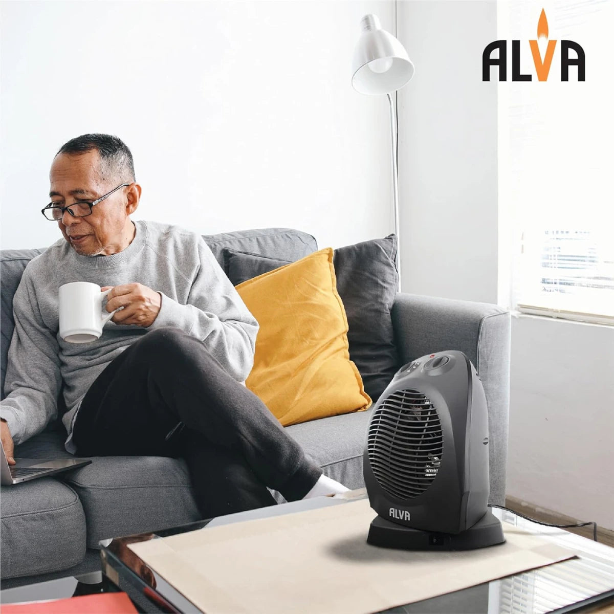 Alva Electric Fan Heater with Oscillation (2000W)