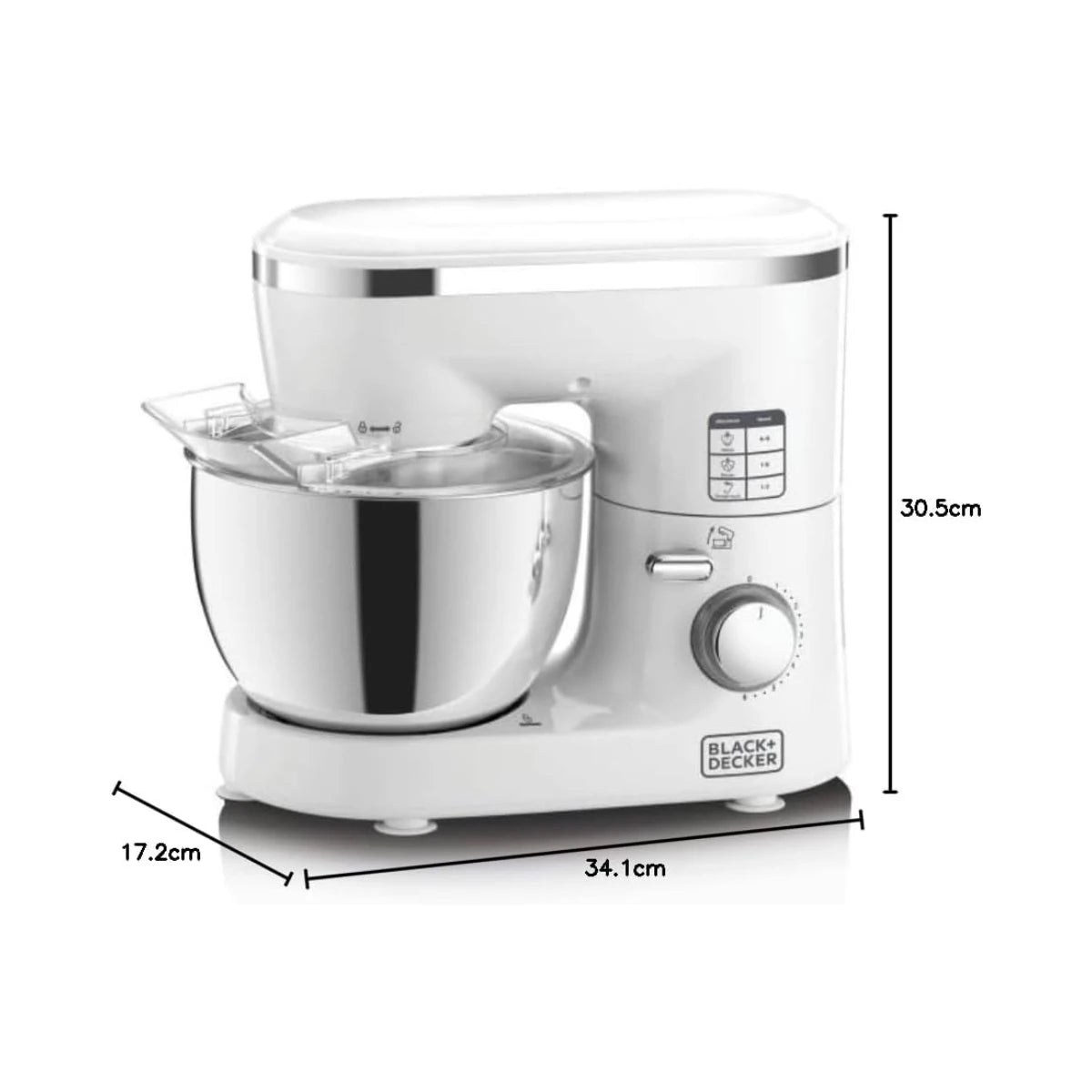 Black & Decker 1000W 6 Speed Stand Mixer