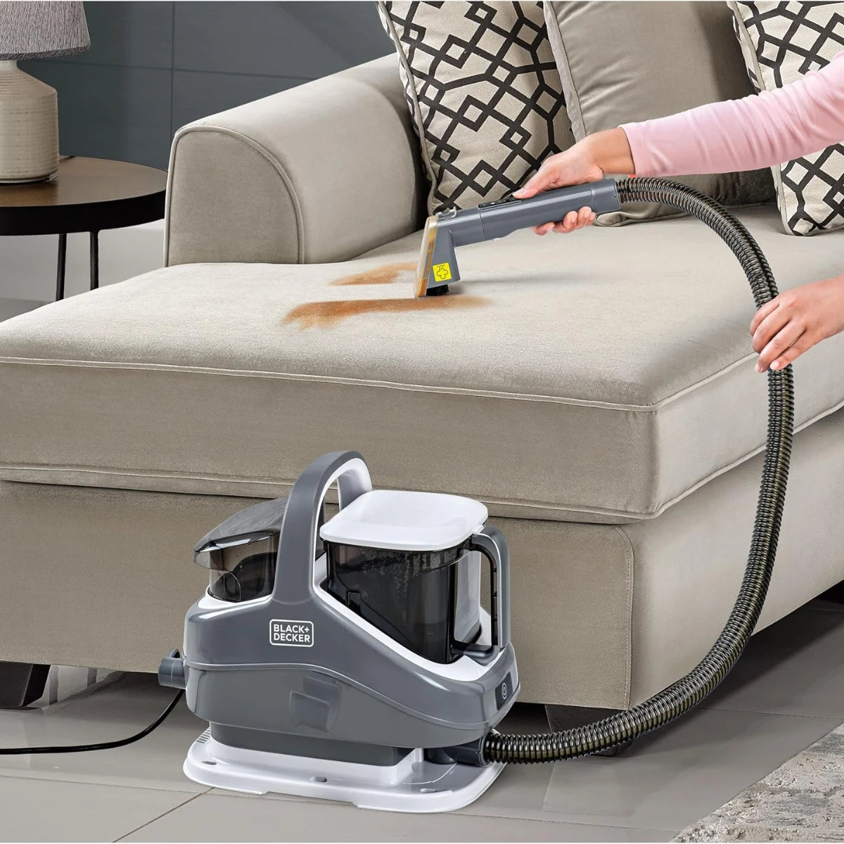 Black & Decker 1350W 3-in-1 Multi-Surface Cleaner with Steam  BHSC1350CHS-B5