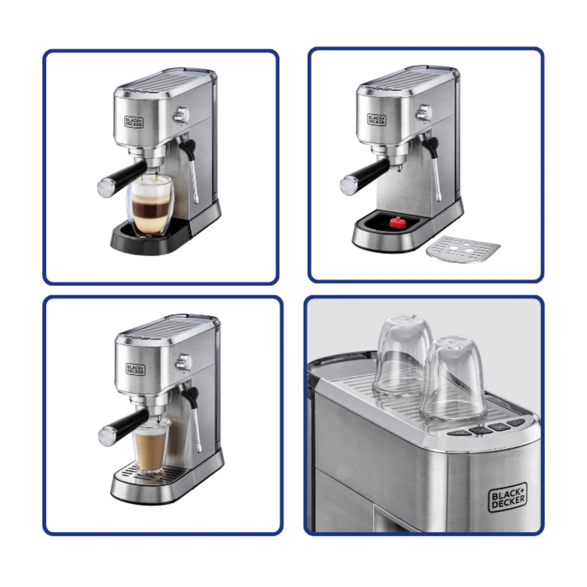 Black & Decker 15-Bar Espresso Coffee Machine