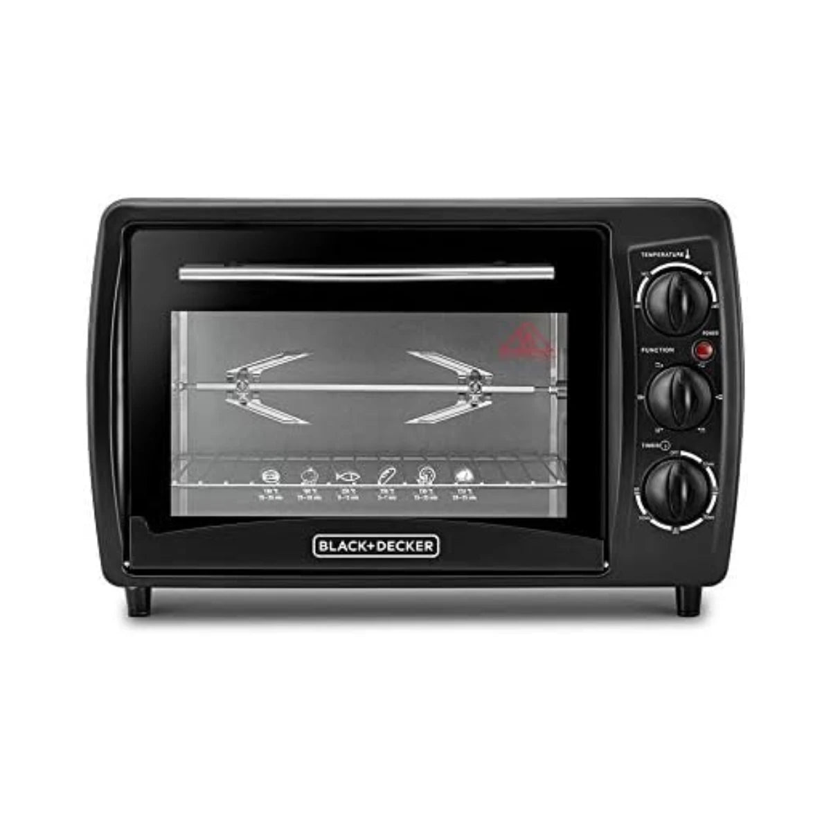 Black & Decker 19L Multifunction Toaster Oven with Rotisserie & Double Glass Door