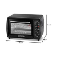 Black & Decker 19L Multifunction Toaster Oven with Rotisserie & Double Glass Door