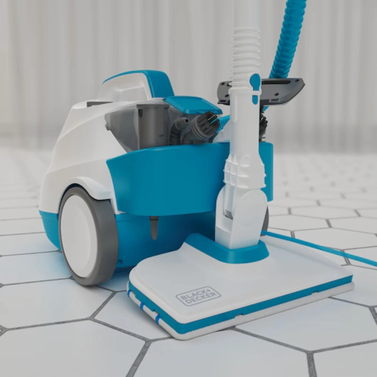 Black & Decker 2000W Pressurized Steam Mop with 8 Accessories