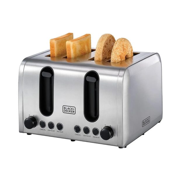 Black & Decker 2100W 4 Slice Stainless Steel Parallel Slot Toaster ET444-B5