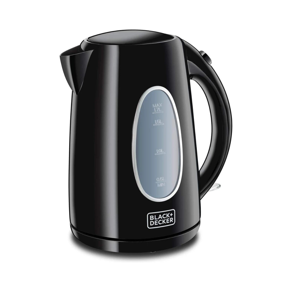 Black & Decker 2200W Stainless Steel Black Kettle - 1.7L