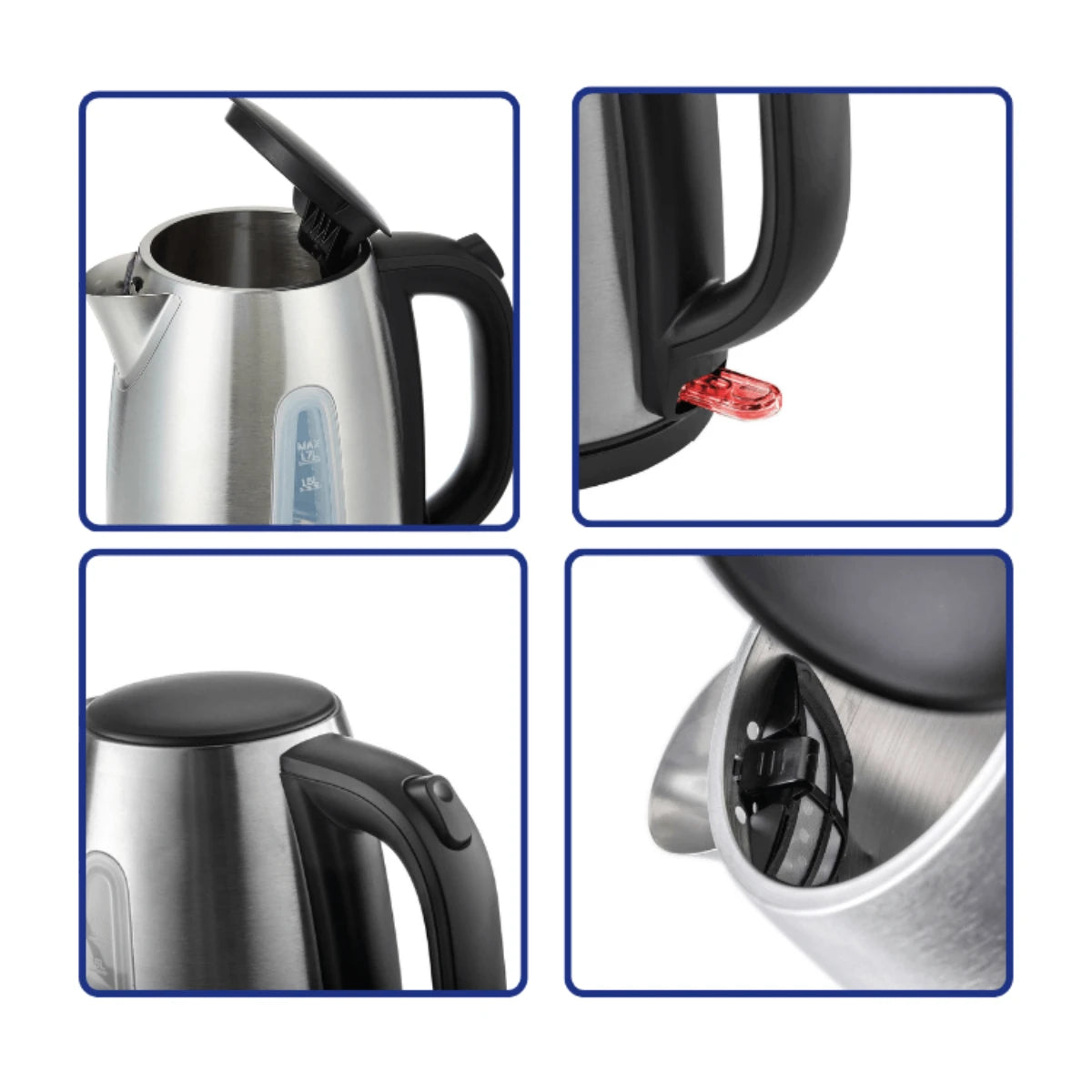 Black & Decker 2200W Stainless Steel Kettle - 1.7L