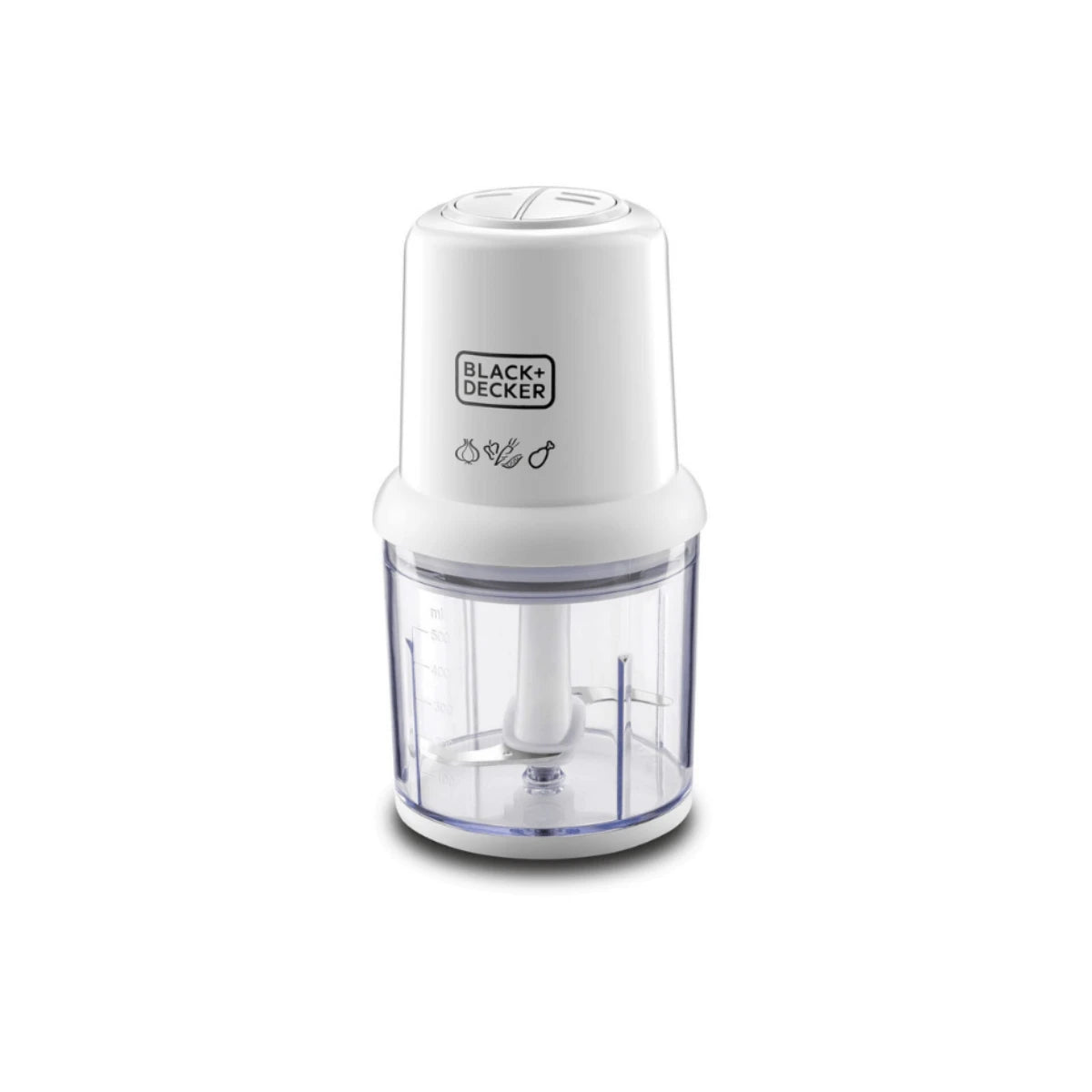 Black & Decker 300W 2-Speed Food Chopper - White