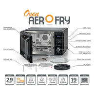 Black & Decker 4-in-1 Microwave Oven, Air Fryer, Grill & Convection - 29L