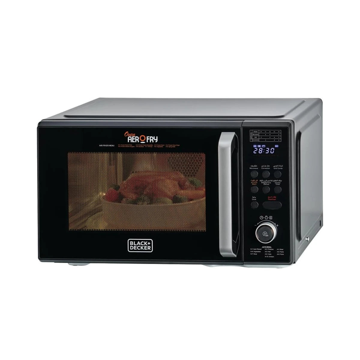 Black & Decker 4-in-1 Microwave Oven, Air Fryer, Grill & Convection - 29L