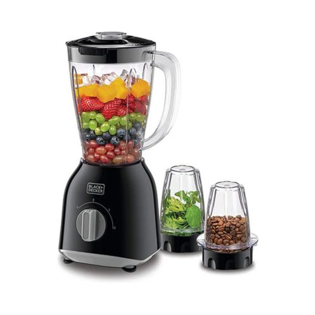 Black & Decker 400W 1.5L Blender with 2 Grinder Mills