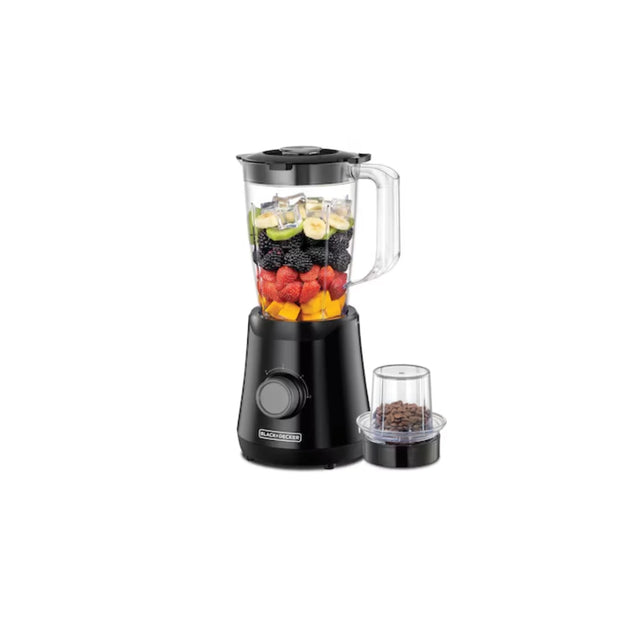 Black & Decker 500W 1.5L Blender with Grinding Mill - Black