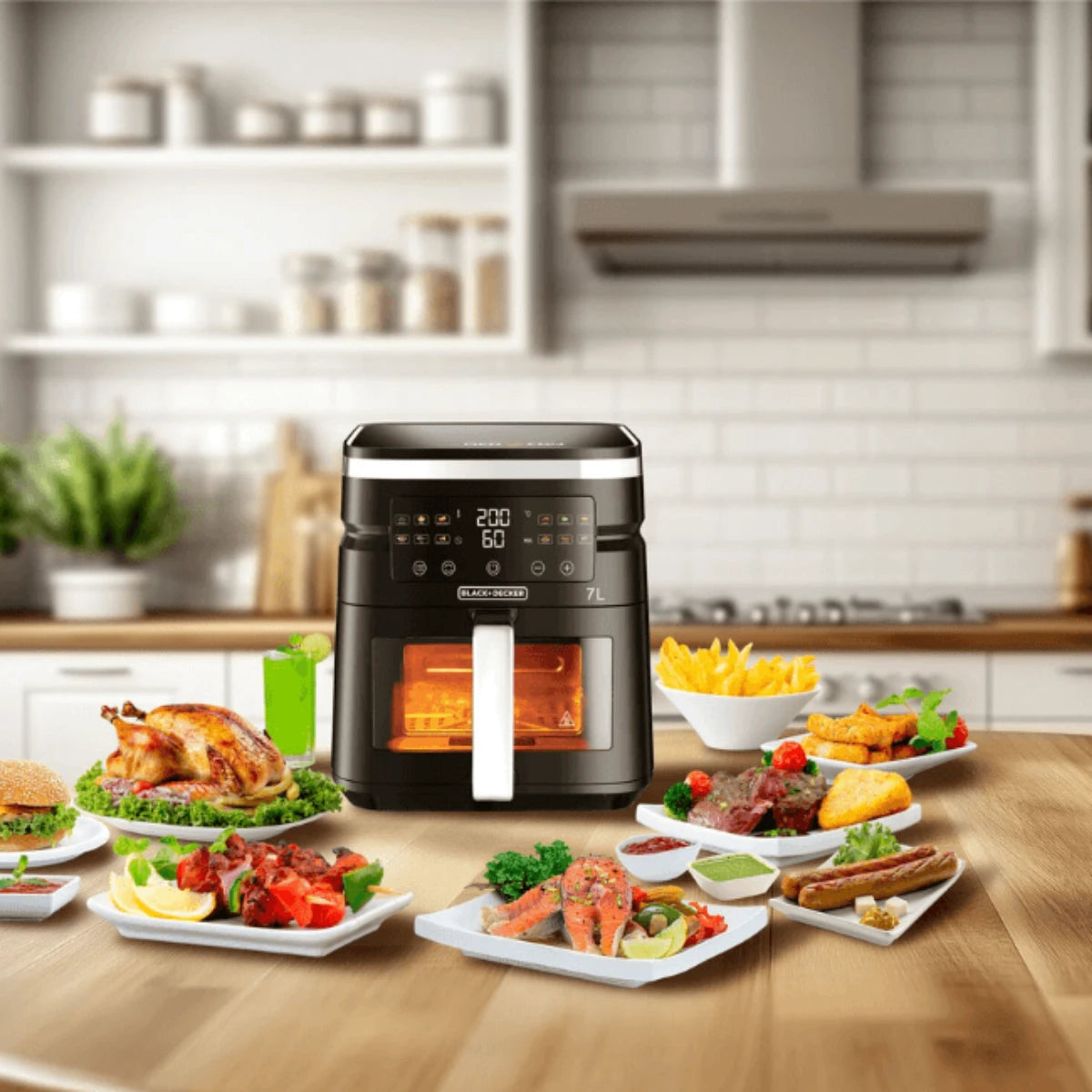 Black & Decker 7.0L Digital Aerofryer with Window