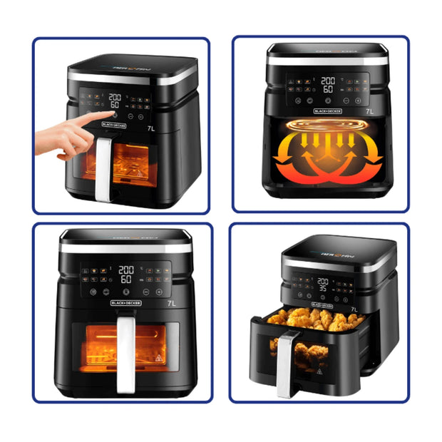 Black & Decker 7.0L Digital Aerofryer with Window