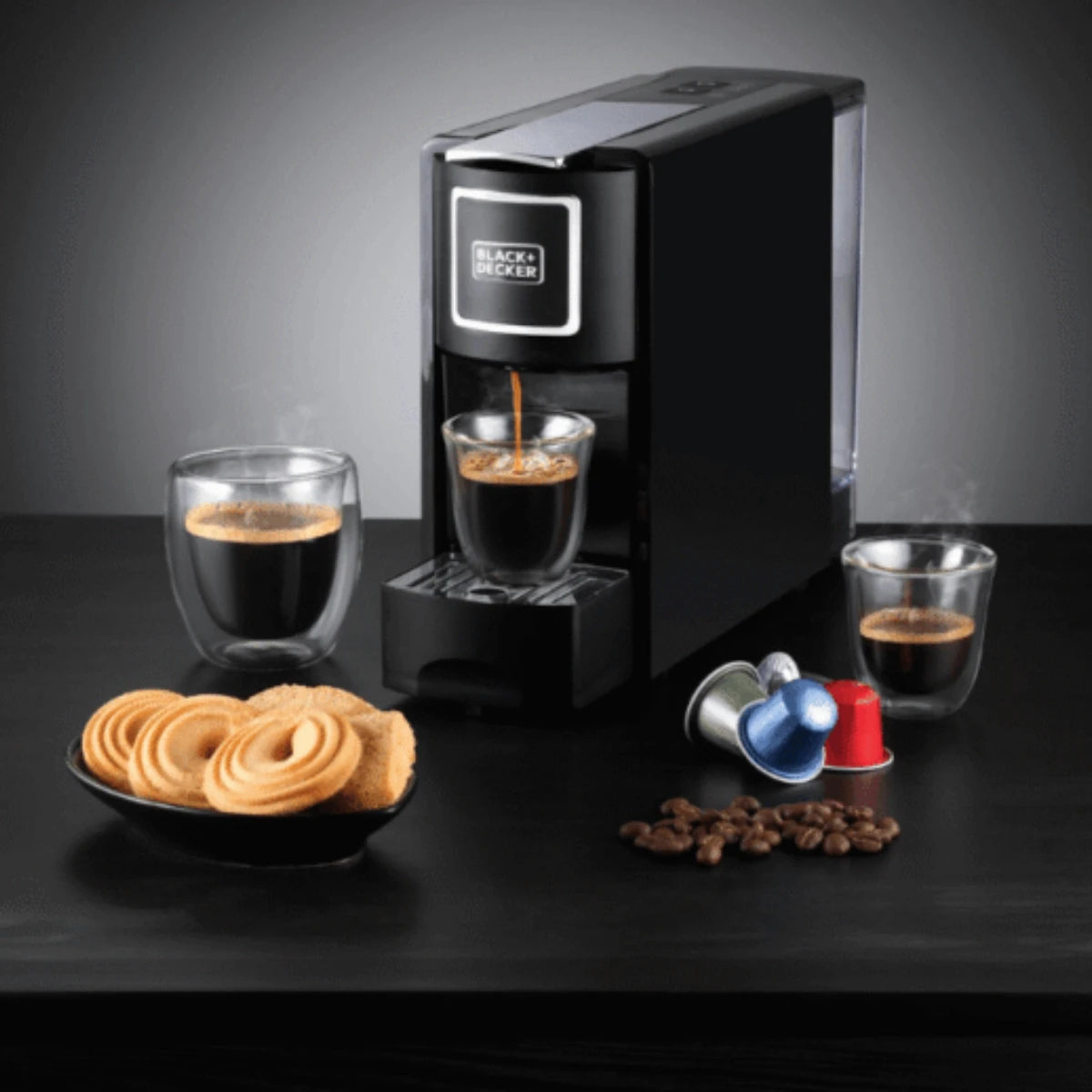 Black & Decker Espresso Capsule Coffee Maker - 1140W