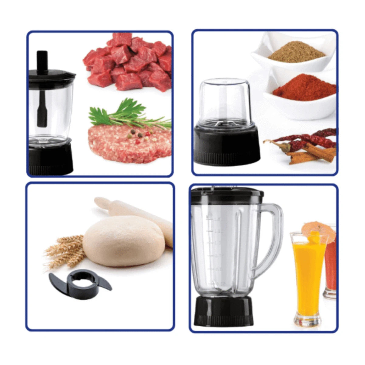 Black & Decker Kitchen Robot Deluxe Food Processor with Blender, Grinder & Mincer