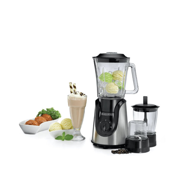 Black & Decker 600W Glass Blender with Grinder & Mincer
