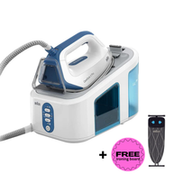 Braun Carestyle 3 Pro Steam Generator Iron + Ironing Board(45 x135 cm)