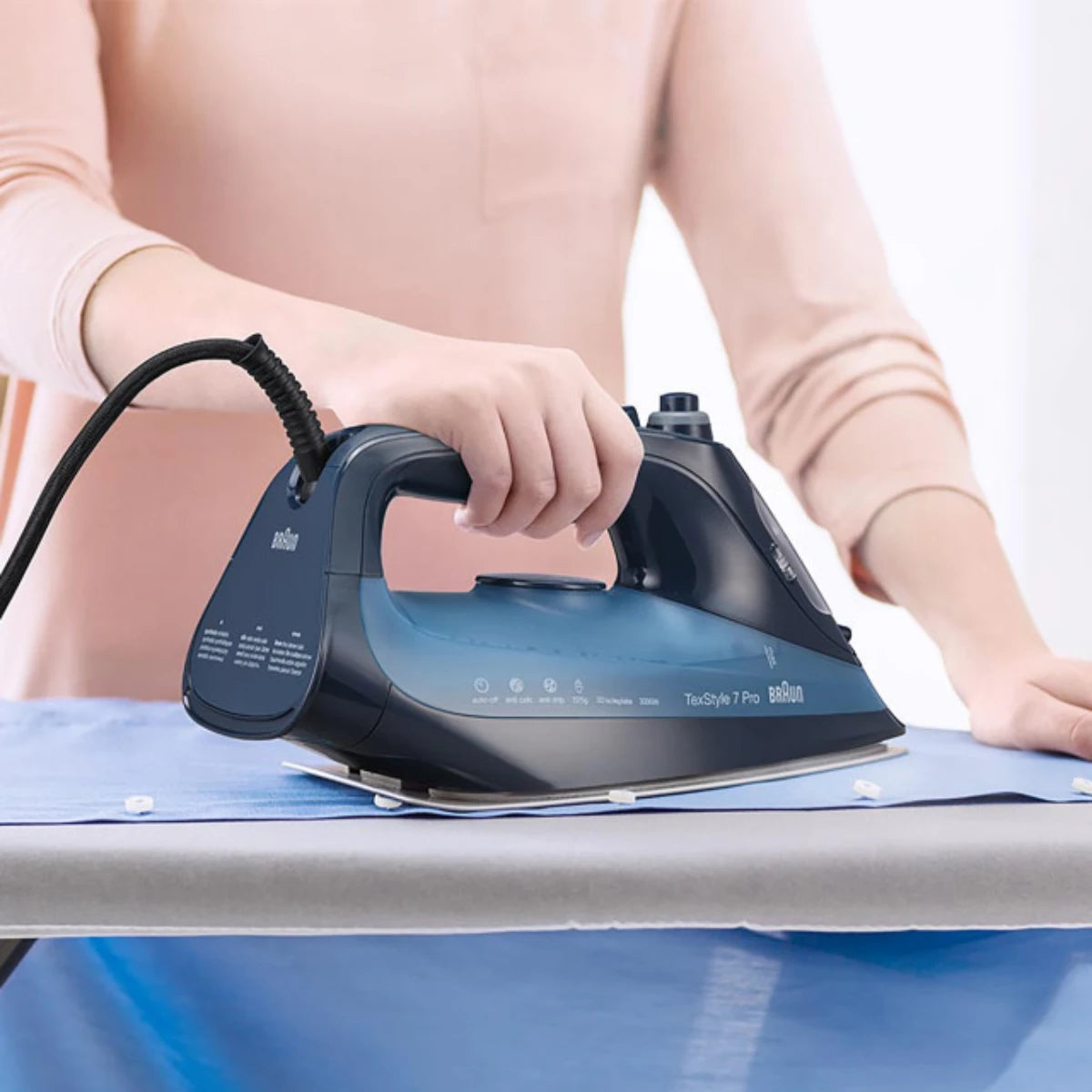 Braun Texstyle 7 Pro Steam Iron 3000W Blue - SI7160BL