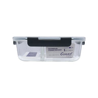 Consol Madrid Rectangular 2 Division Storage Container with Clip-On Lid – 1.36L