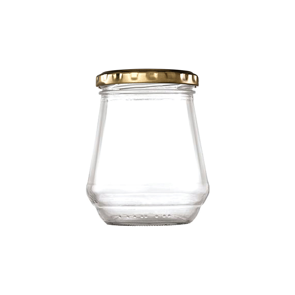 Consol Conical Jar With Gold Lid 6 Pack - 375ml