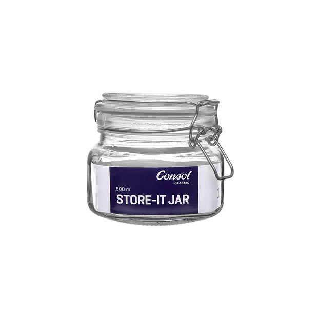 Consol Store-it Jar With Clip Top Lid