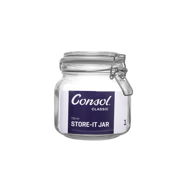 Consol Store-it Jar With Clip Top Lid