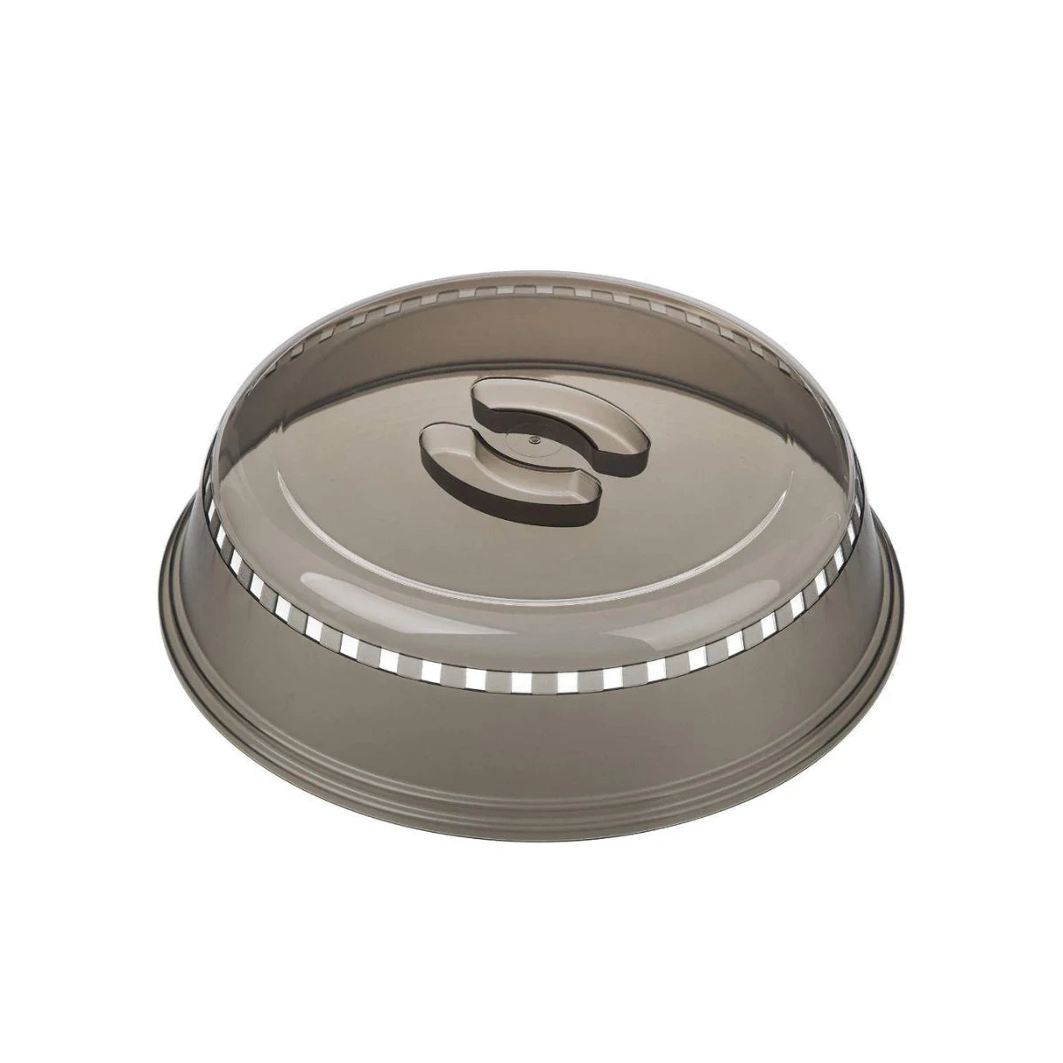 Creative Cooking transparent microwave plate cover with steam vents, 26cm diameter.