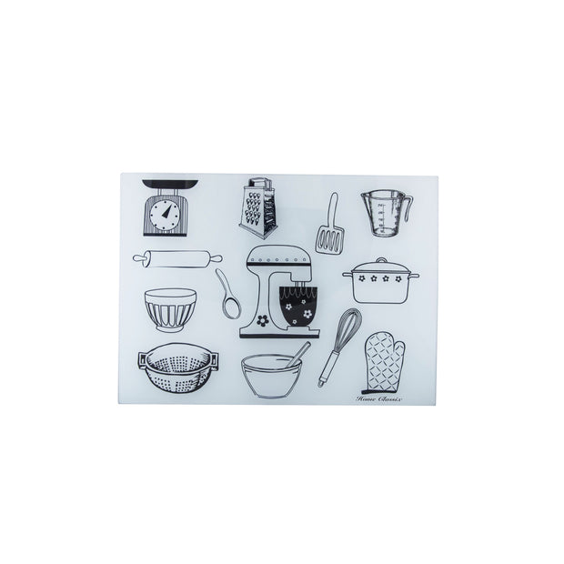 Home Classix Glass Cutting Board Busy Lizzie