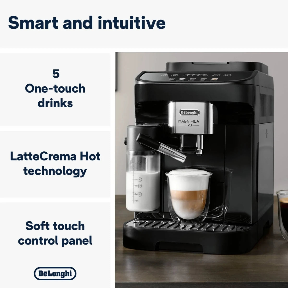 Delonghi - Magnifica Evo Bean to Cup Coffee Machine - ECAM290.61.B
