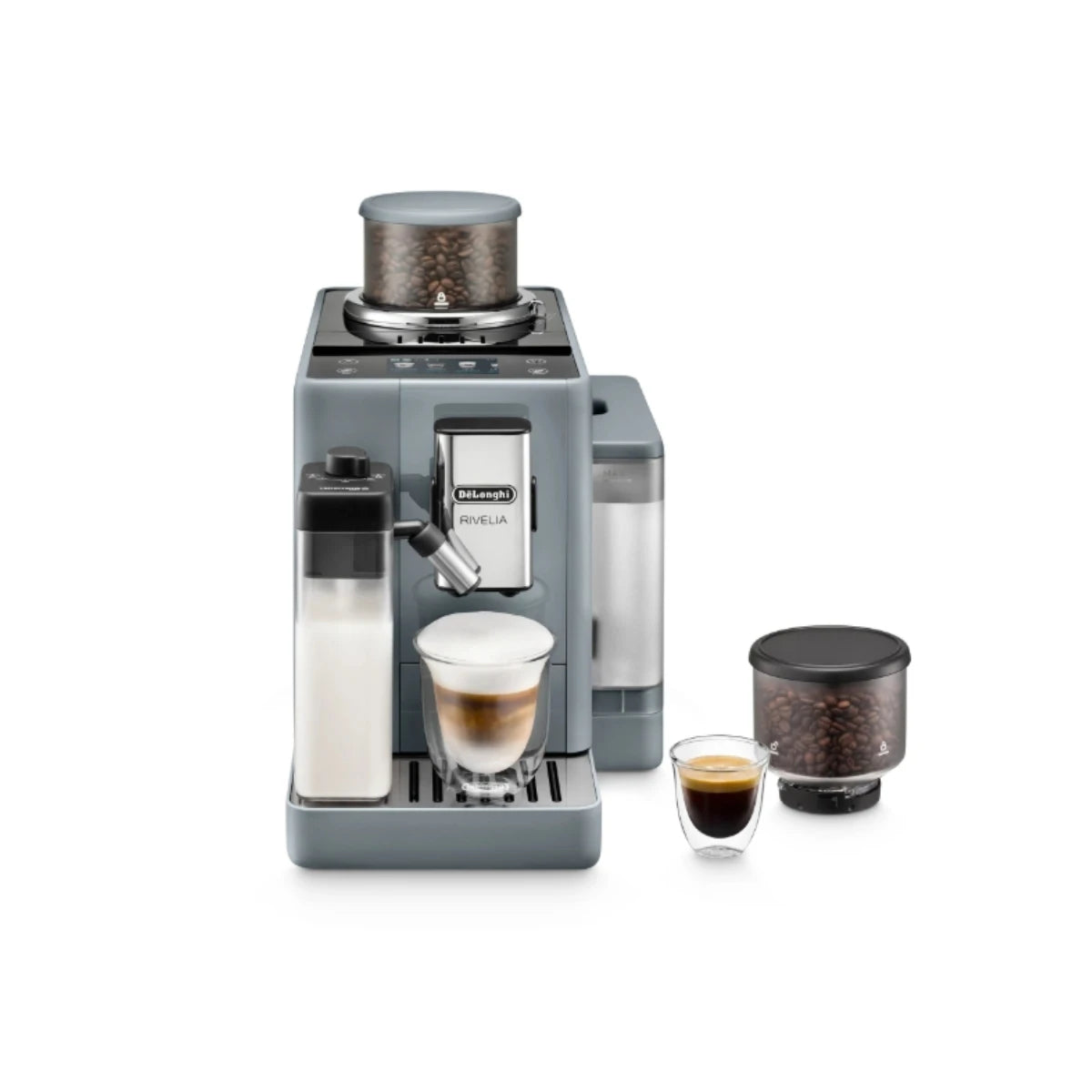 Delonghi 1450W Rivelia Bean To Cup Coffee Machine PEBBLE GREY