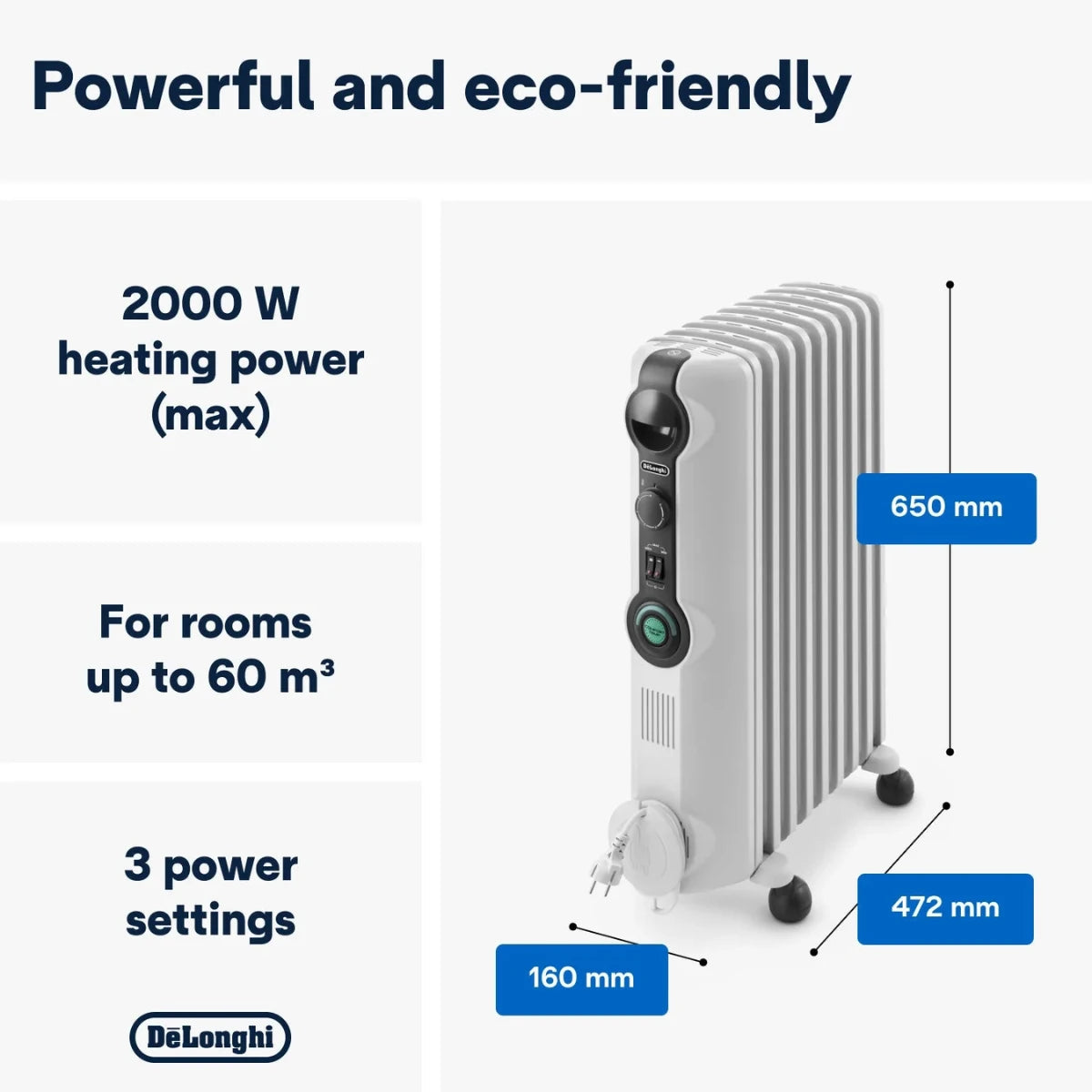 Delonghi 9 Fin Oil Heater