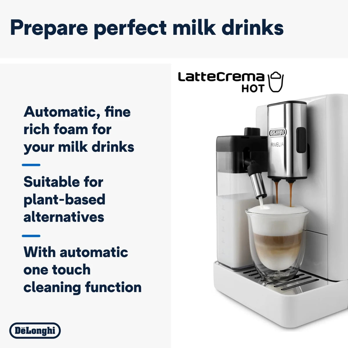Delonghi 1450W Rivelia Bean To Cup Coffee Machine