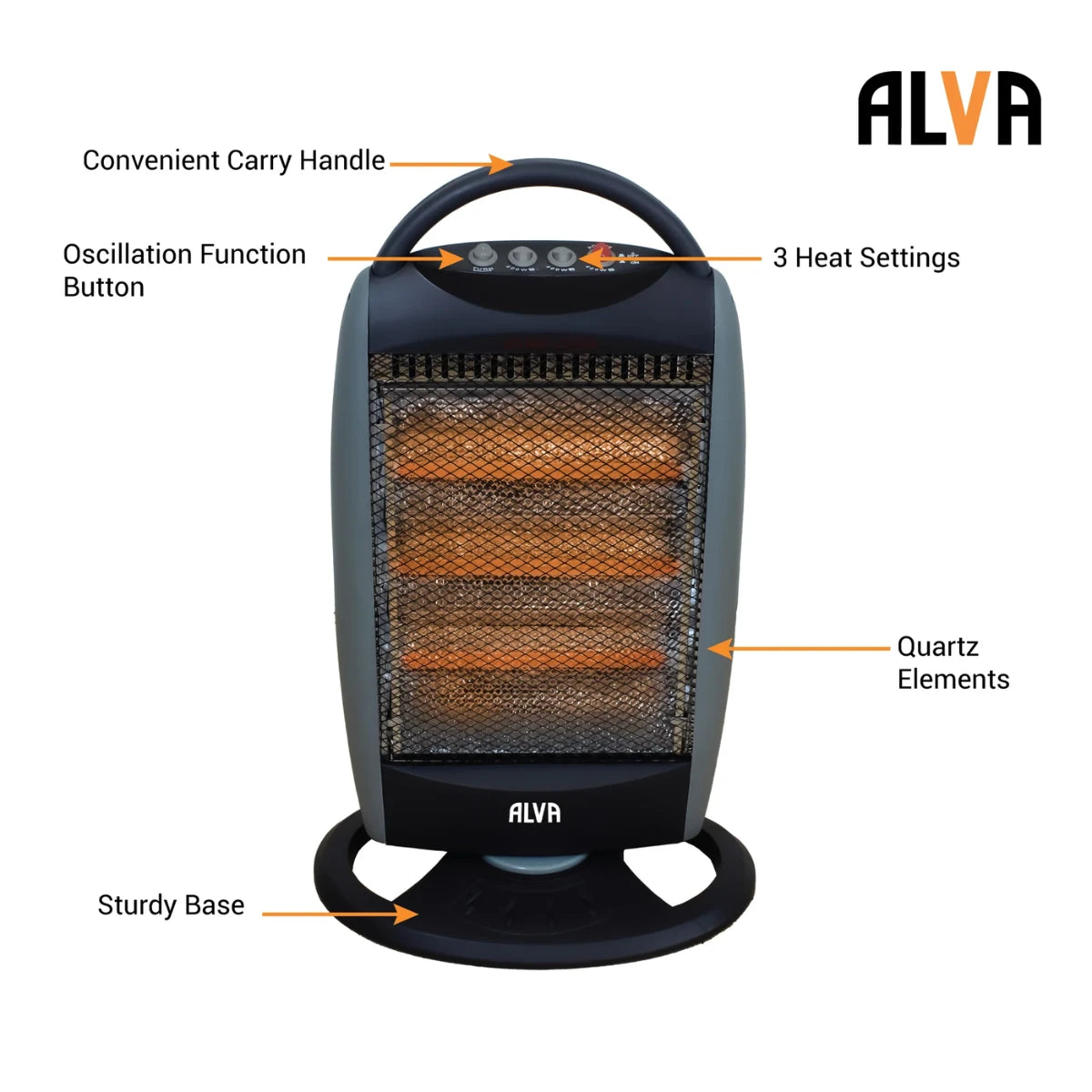 EIH422 ALVA FREESTANDING QUARTZ HEATER